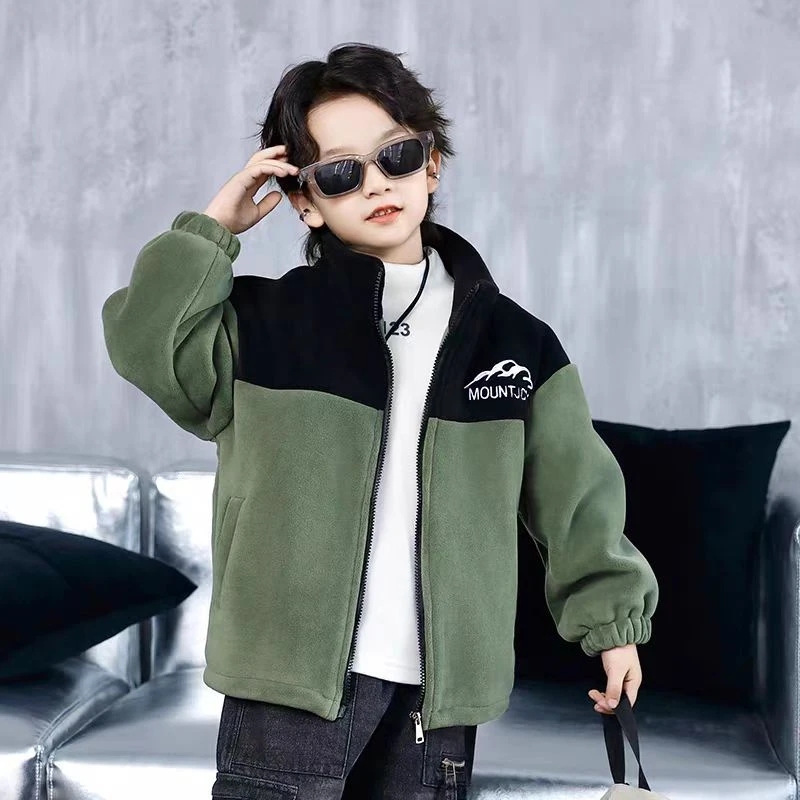 501599童装男童棉服外套2024冬款奥利绒夹棉加厚保暖潮酷宝宝上衣