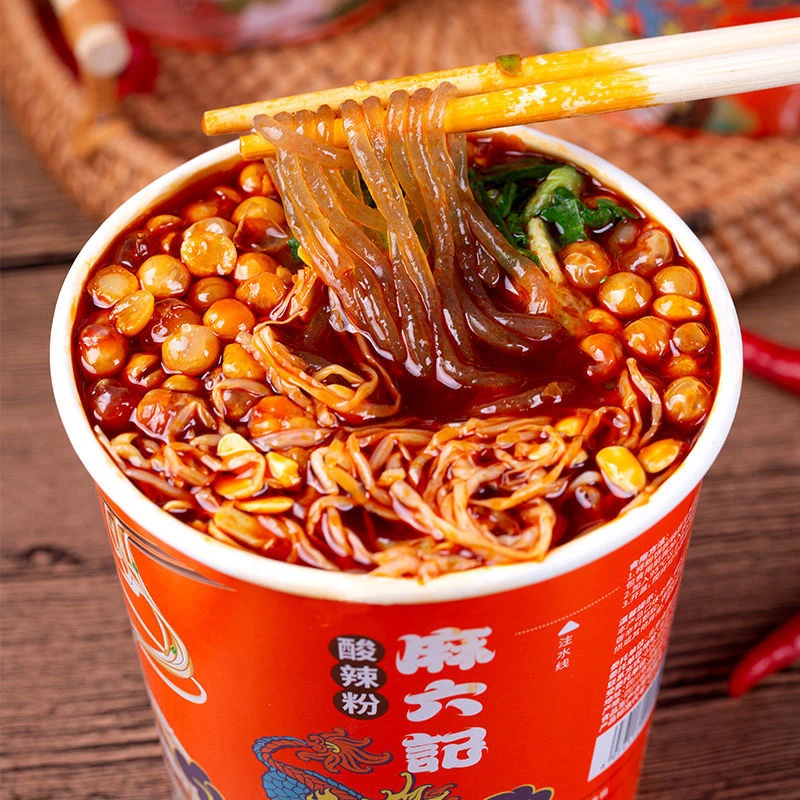 麻六记·酸辣粉 3桶*185g张兰汪小菲七滋八味重庆冲泡喝汤粗湿粉