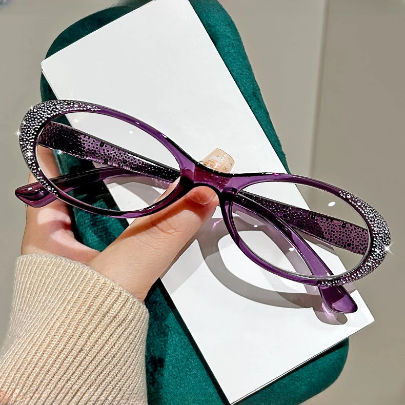 新款时尚防蓝光老花镜女大框50到60岁高清老花眼镜洋气显年轻高档