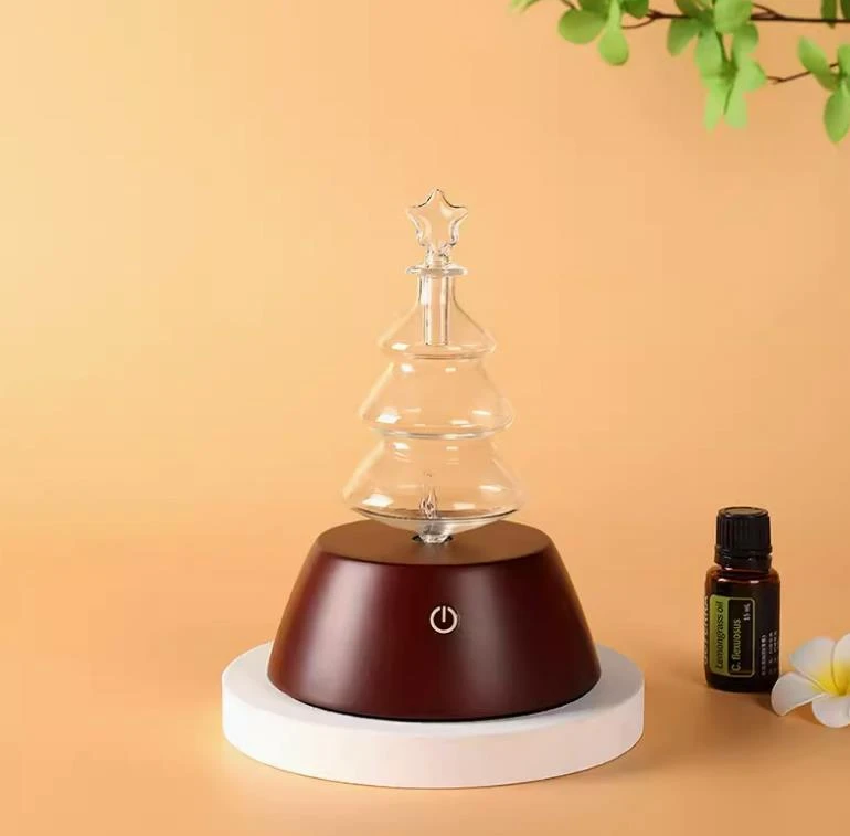 圣诞树实木静音纯精油负离子冷香仪自动香氛机酒店静化家用香薰机