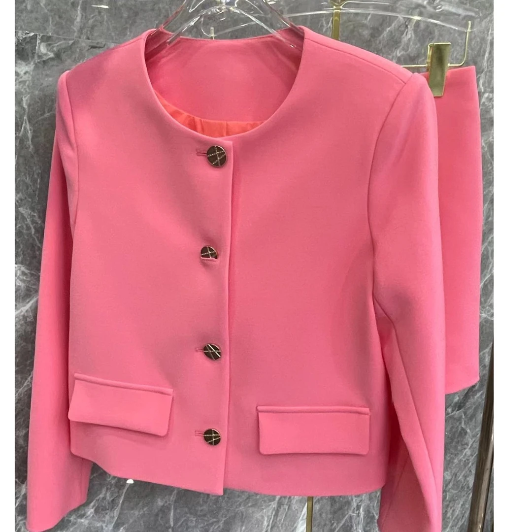 【晨浠定制】新款高级感轻奢西服套装三色T113