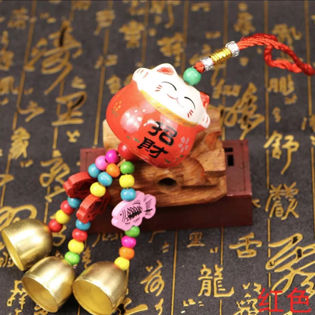 SF-红色车载招财猫挂件/一件