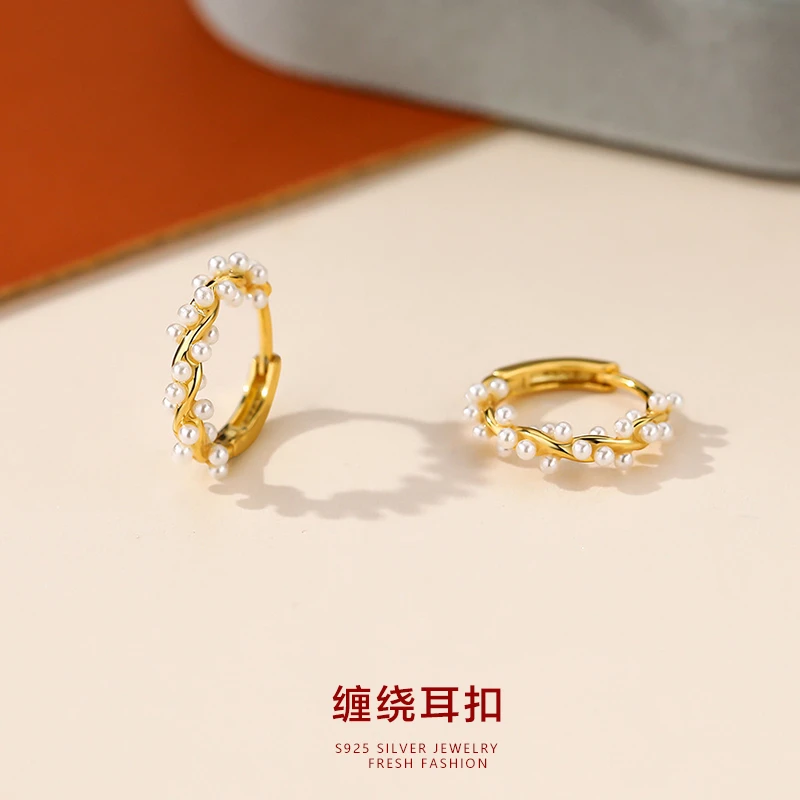 925银耳饰 耳环小众设计感高级耳饰品2024新款潮精致耳扣耳圈法式