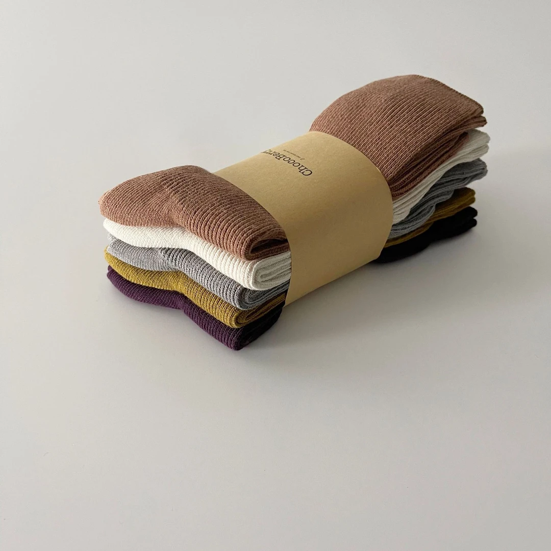 【五双装】 成人款 短袜-五色一包