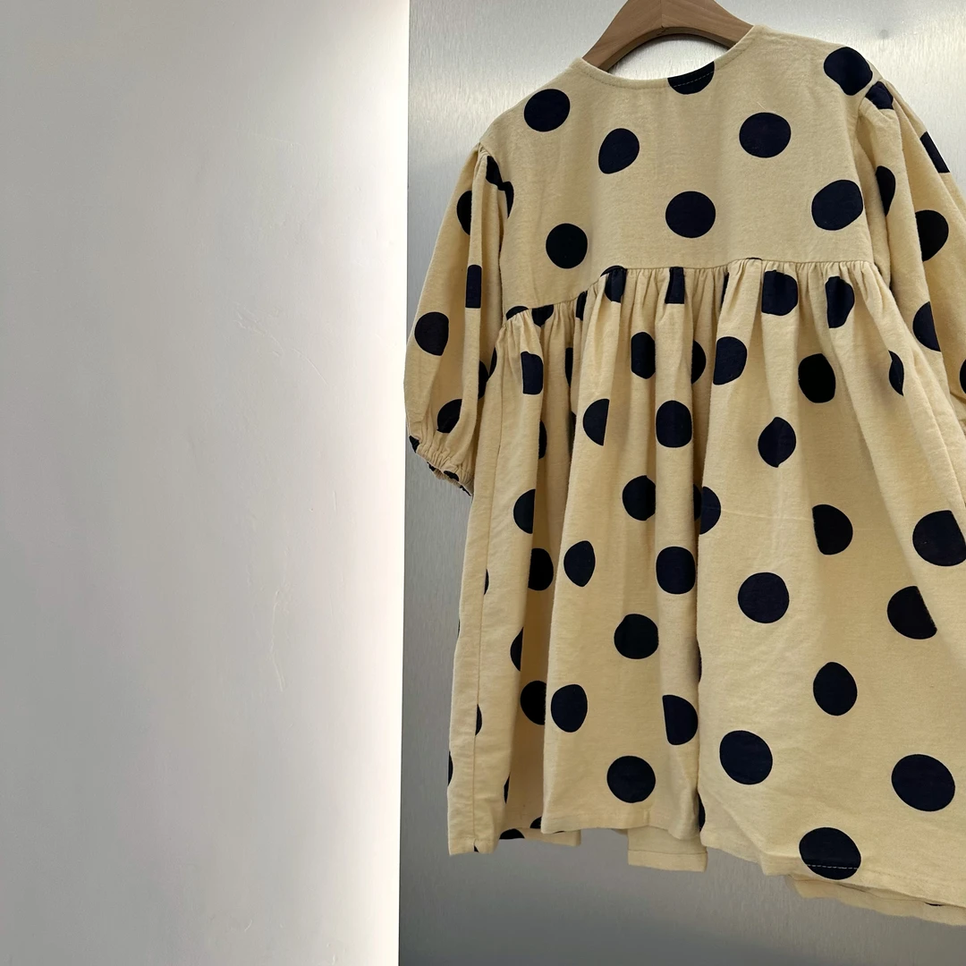 断码儿童早春连衣裙女童裙子棉裙波点韩系