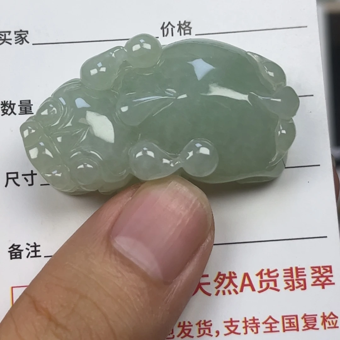 翡翠颈饰未镶嵌缅甸天然翡翠A货