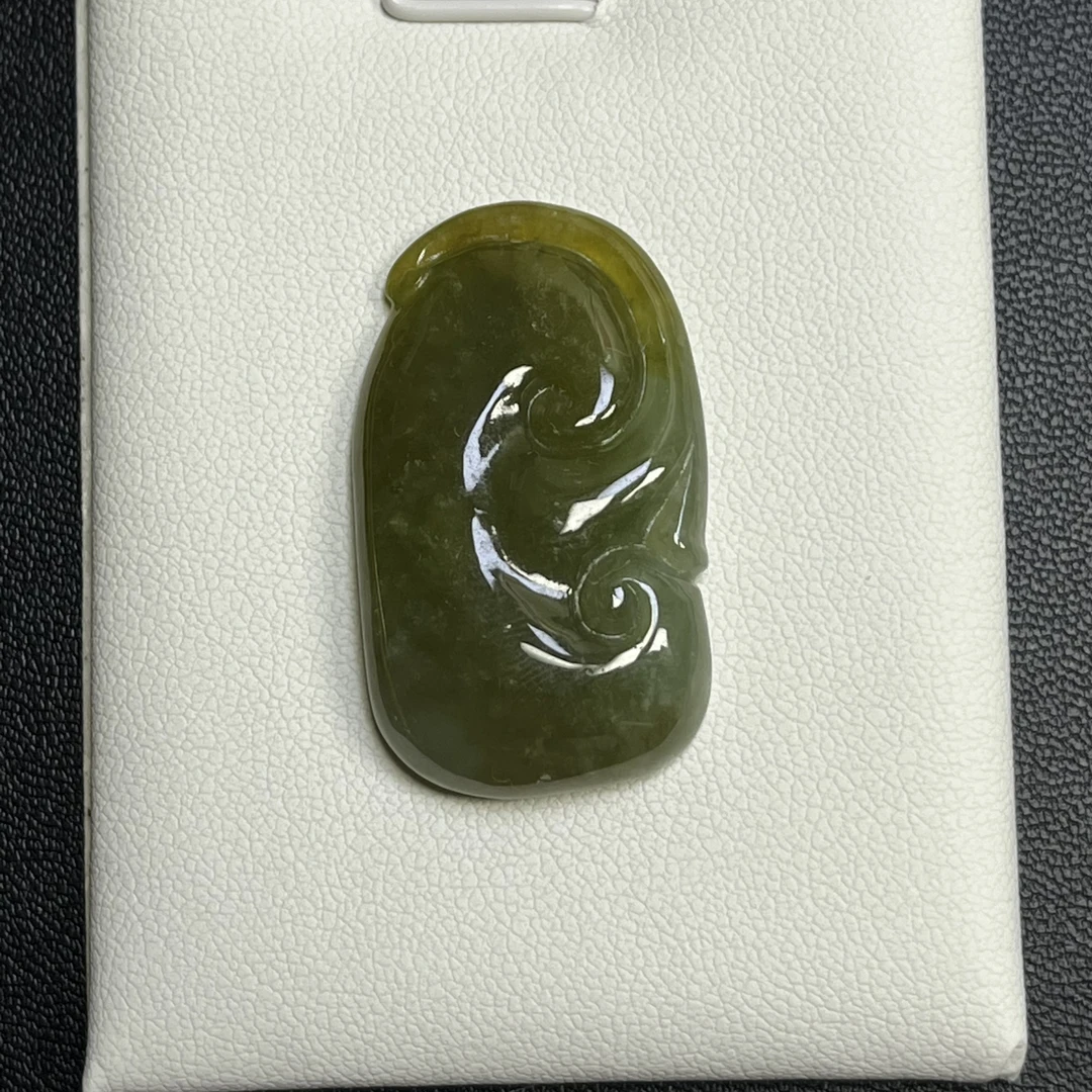 翡翠如意吊坠颈饰未镶嵌缅甸天然翡翠A货