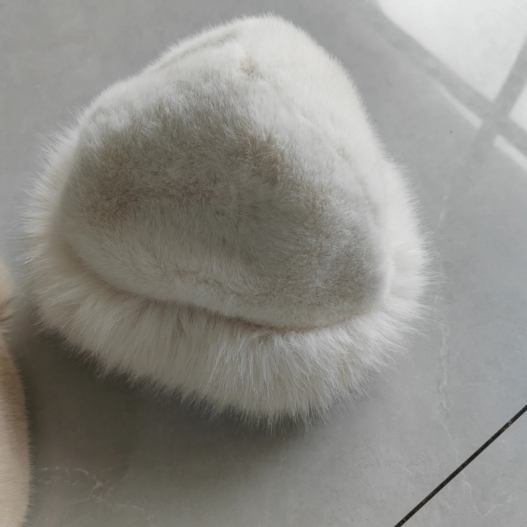 欧貂绒新款帽子冬新款加厚保暖仿皮草时尚简约仿貂毛女士蒙古帽