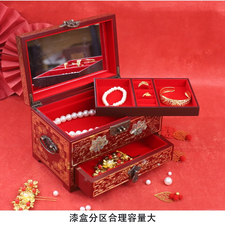 非遗铜丝螺钿镶嵌工艺高颜值首饰盒婚嫁伴手礼螺钿元旦年终促商品图