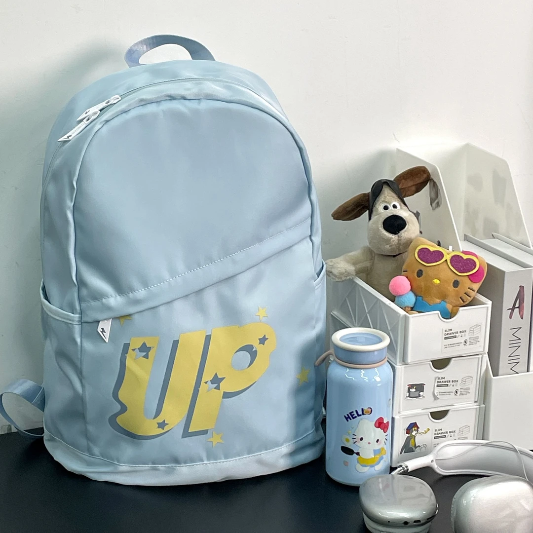 TURNUP双肩包初高中生日常通勤百搭书包女原创印花大容量电脑包男