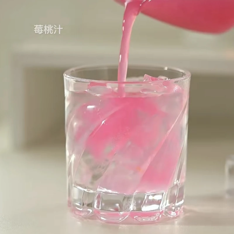 可旋转调饮牛奶咖啡杯ins网红餐厅冰拿铁玻璃杯加厚冰球威士忌杯