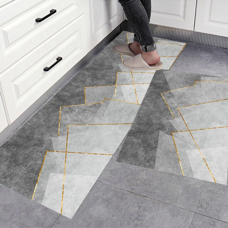 厨房浴室地垫吸水防滑速干软硅藻橡胶脚垫卫生间门口地毯长条门垫