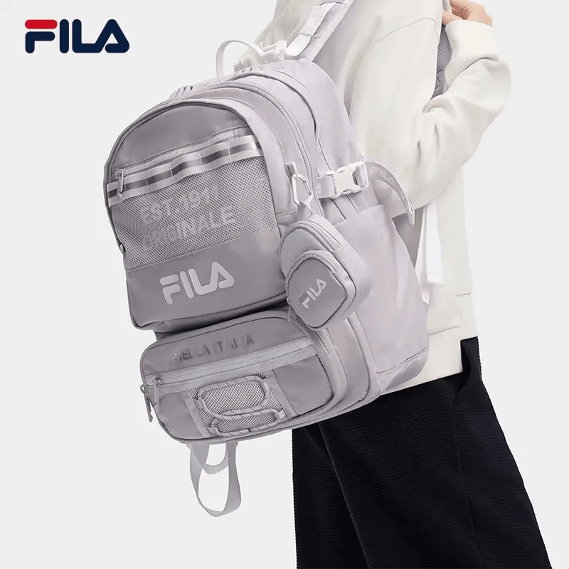 Fila/斐乐2024新款情侣款四季双肩包休闲书包出游背包F13W439168F