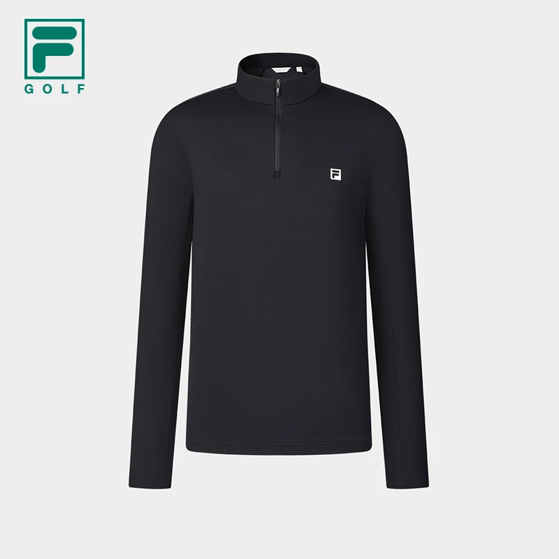 Fila/斐乐男士针织长袖衫户外半拉链秋冬POLO立领亲肤A11M445202F