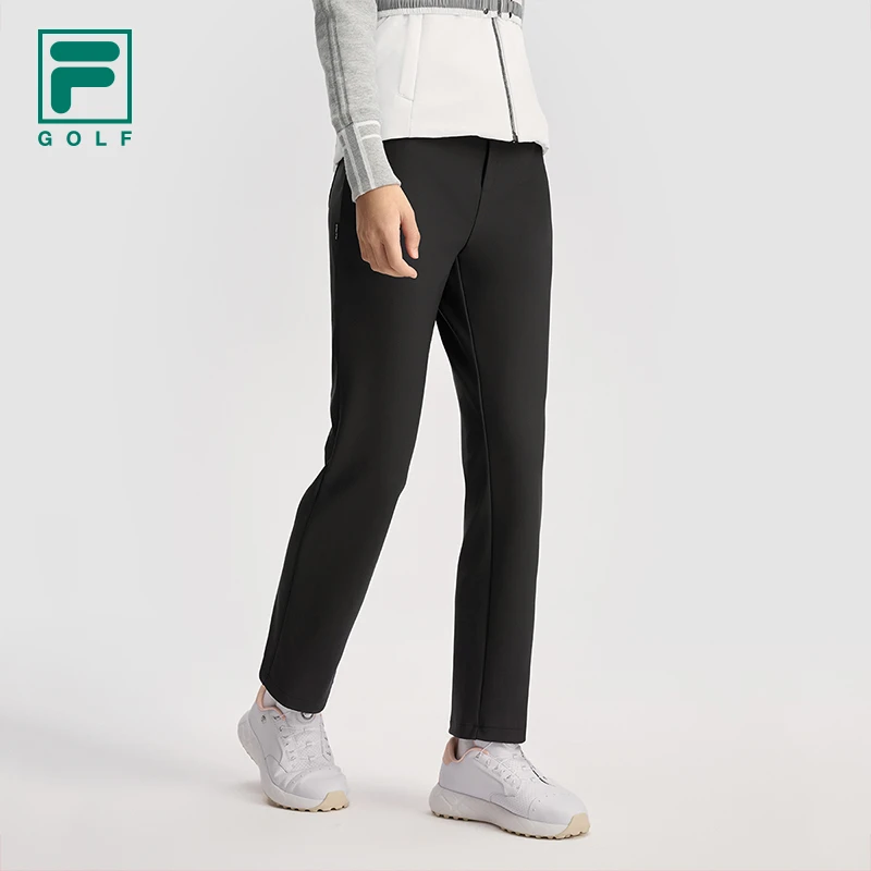 Fila/斐乐女士GOLF长裤修身针织裤时尚商务简约直筒裤A11W515601F