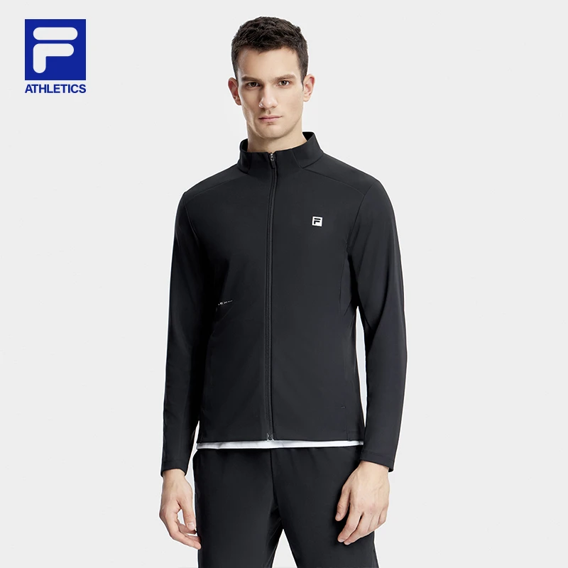Fila/斐乐23年秋冬男士立领修身高弹外套防风舒适简约长袖运动衫