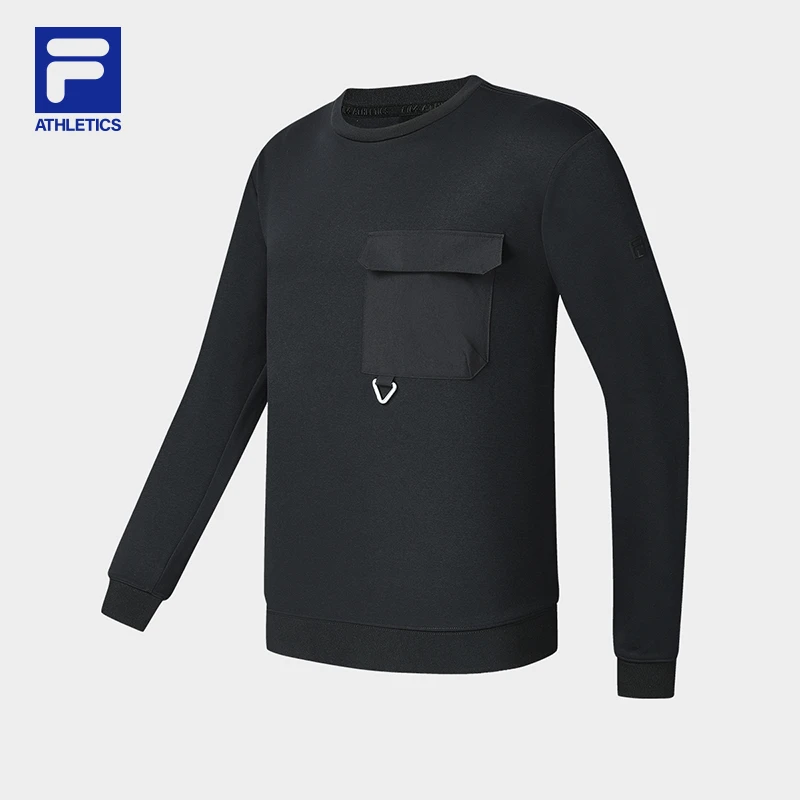 FILA斐乐男装/户外针织套头衫2024春季新款圆领卫衣A11M417202F