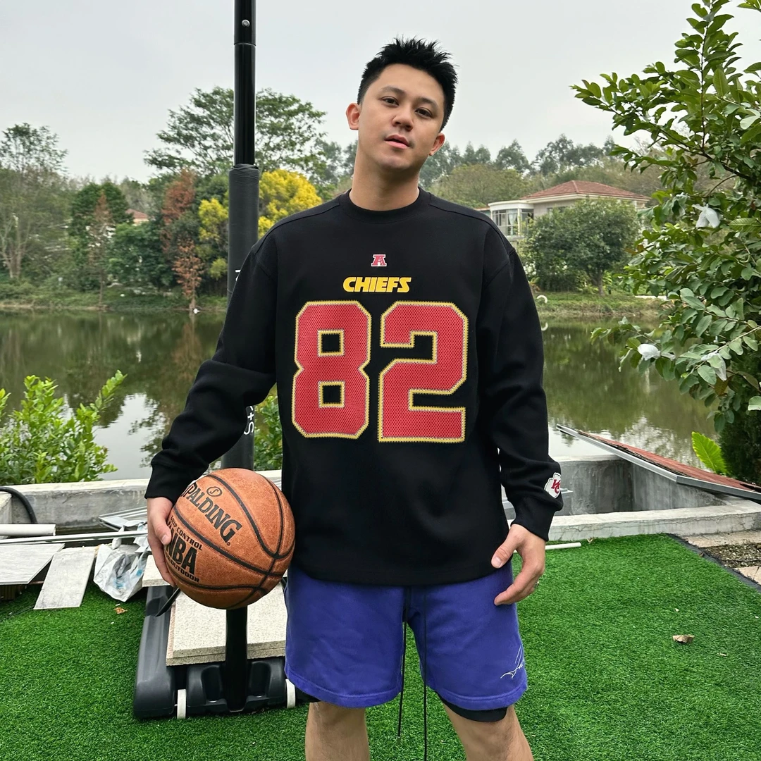 Smash 美式橄榄球长袖！定织网眼面料 油墨胶浆立体印花 运动球衣