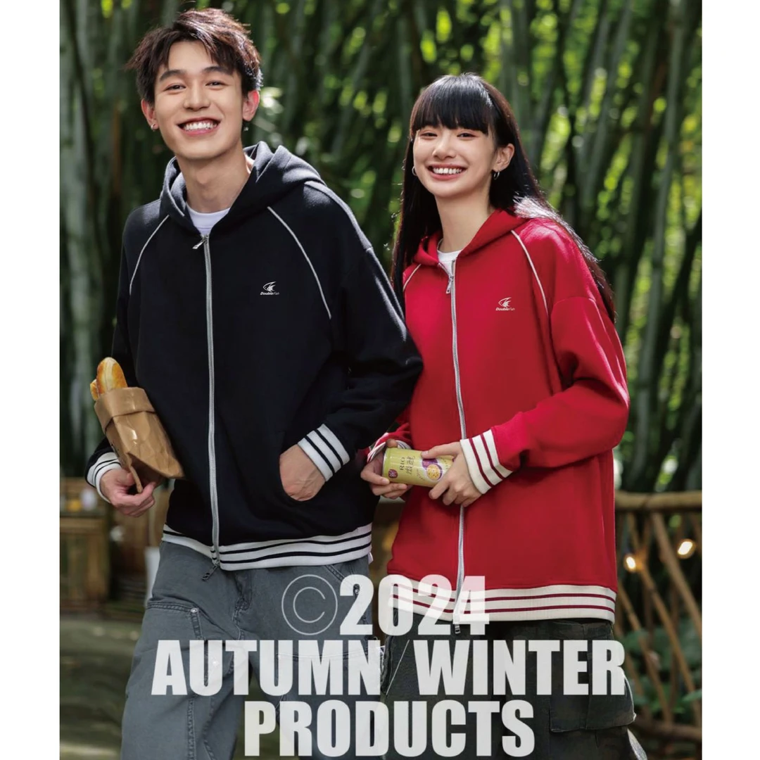 双鱼体育服饰户外运动宽松舒适针织拉链外套