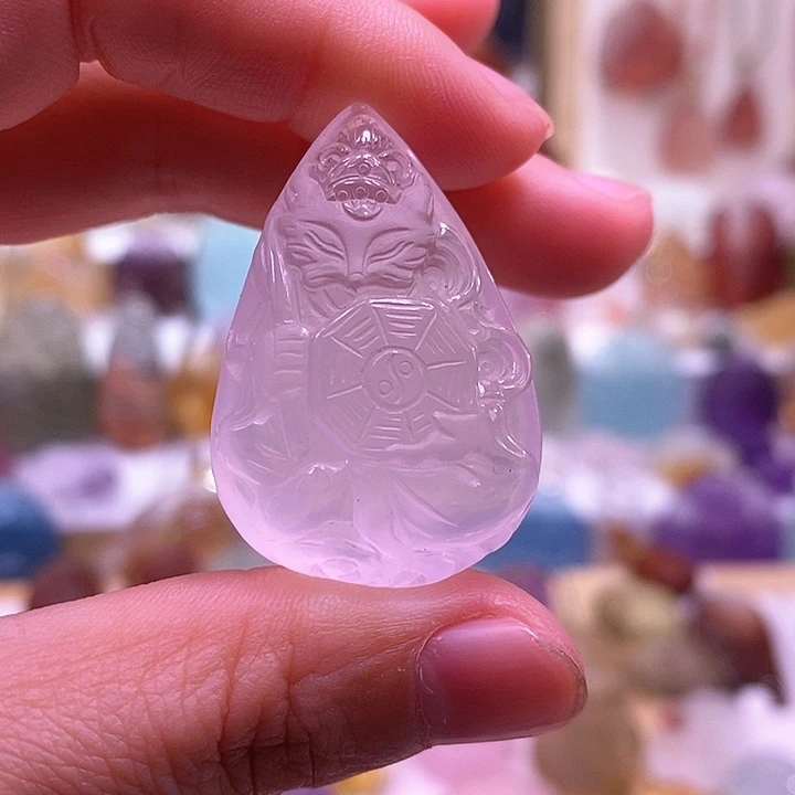 水晶颈饰未镶嵌天然水晶吊坠