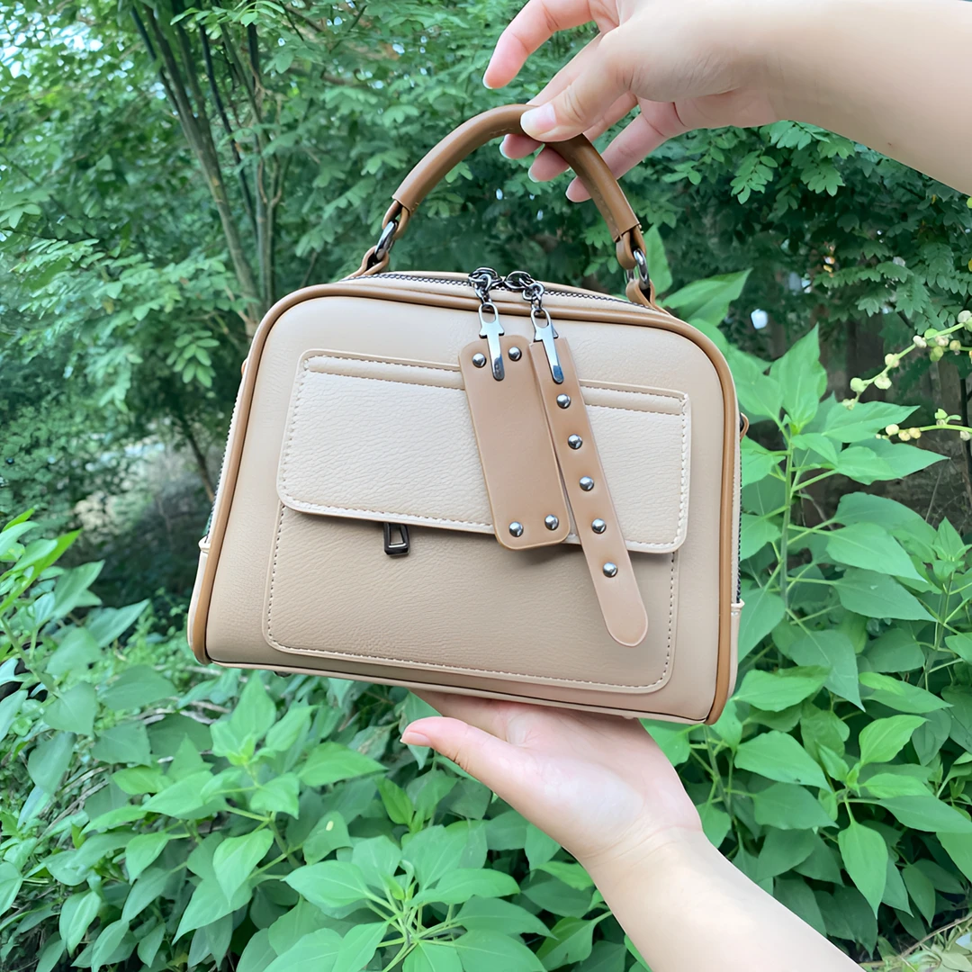【双肩带】2024新款手提包多层大容量斜跨包包爆款时尚百搭单肩包女