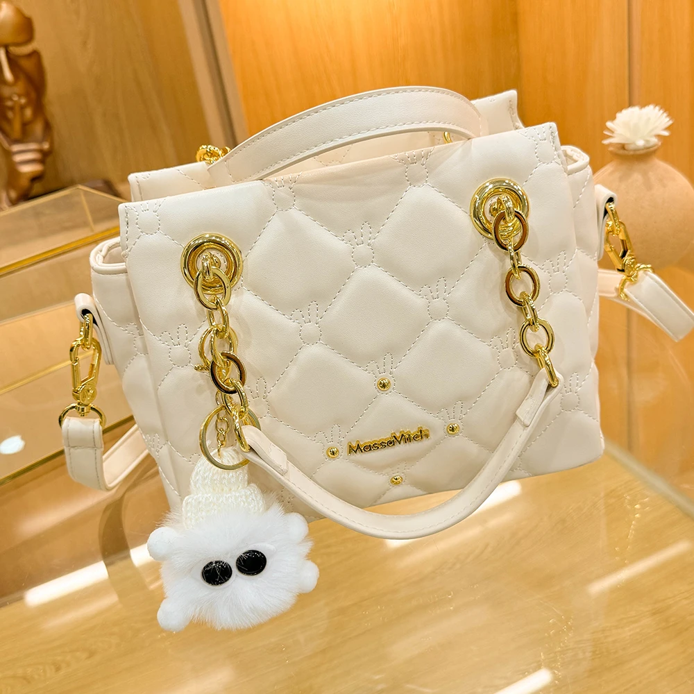 今年流行女士包包2025爆款菱格手提包高级感大容量百搭单肩斜跨包