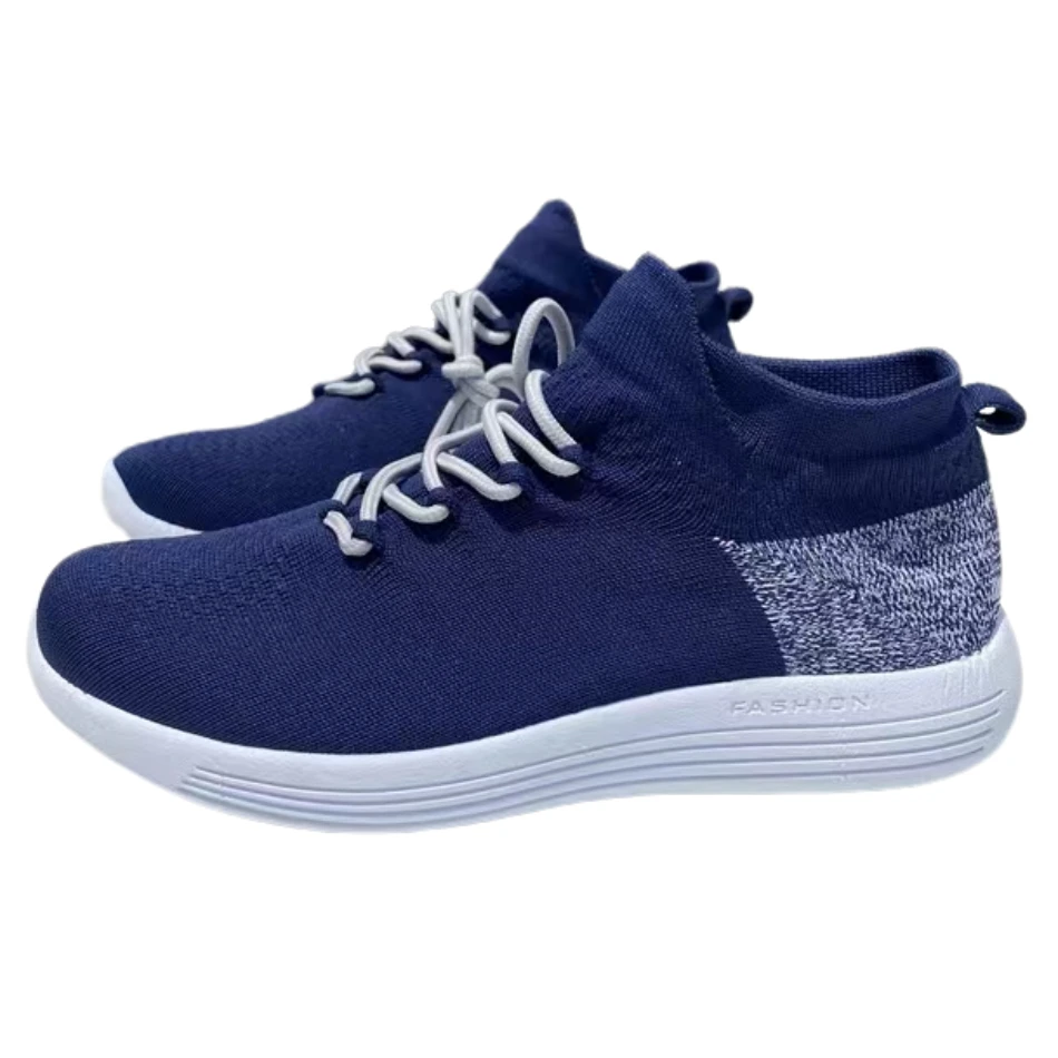 外贸超轻超软袜套鞋男款运动鞋高弹飞织跑步鞋减震柔软轻便X123