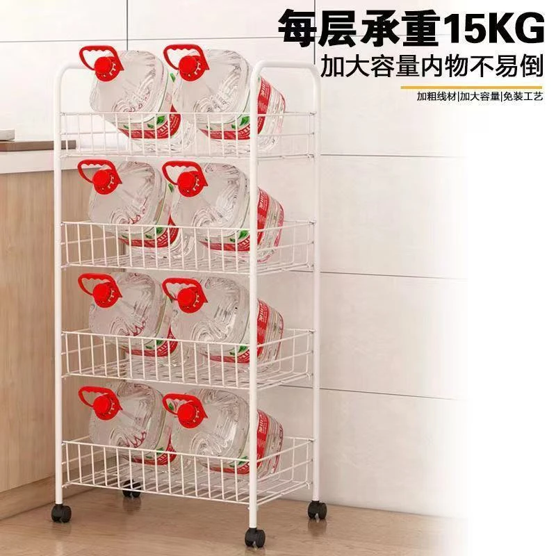 厨房置物架移动小推车零食收纳架落地多层菜篮架子储物架卧室整理