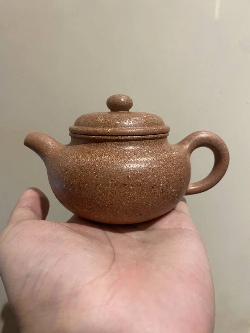 宜兴水平壶莲子壶紫砂壶仿古圆壶血砂段仿古壶左右茶具泡茶壶泥壶