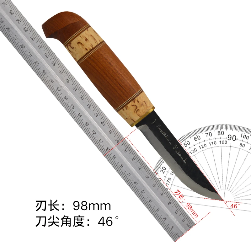 MARTTIINI野蛮人纪念版碳钢高硬度手工野营日常户外小刀露营