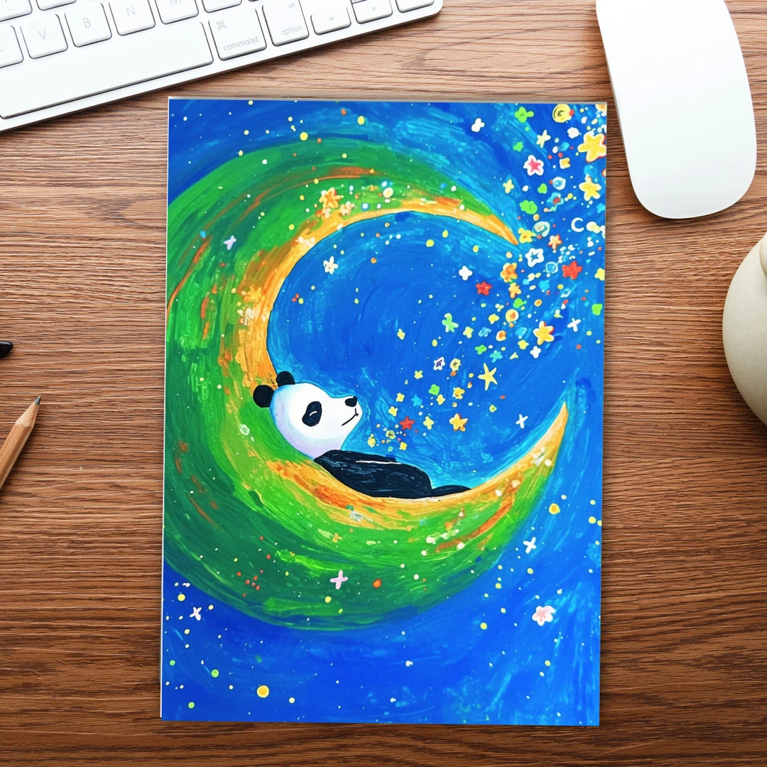 奇幻世界涂色卡马克笔幻想涂鸦上色装饰画解压涂鸦卡片