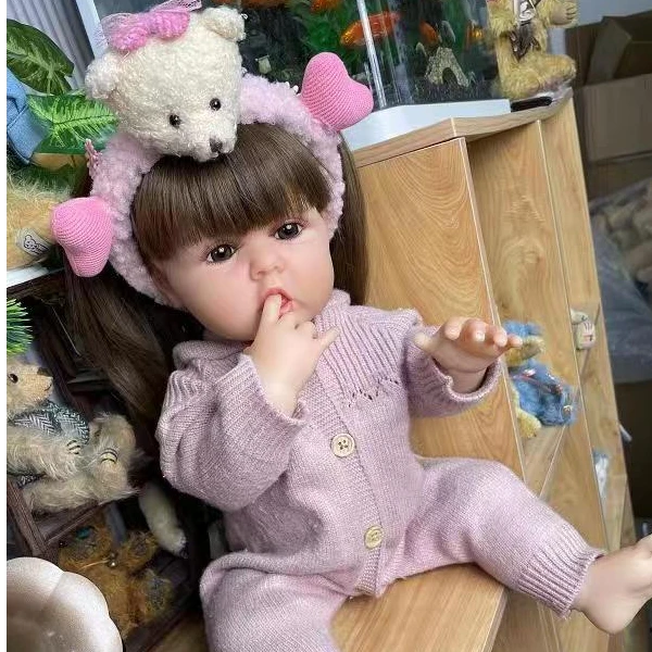 新款朵朵  55cm全胶可入水洗澡 重生换装娃娃玩偶生日礼物n