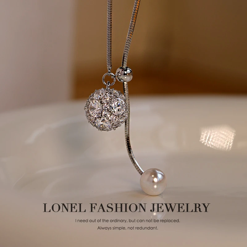 铜合金合成锆石项链 水滴 项链 DHSA2410