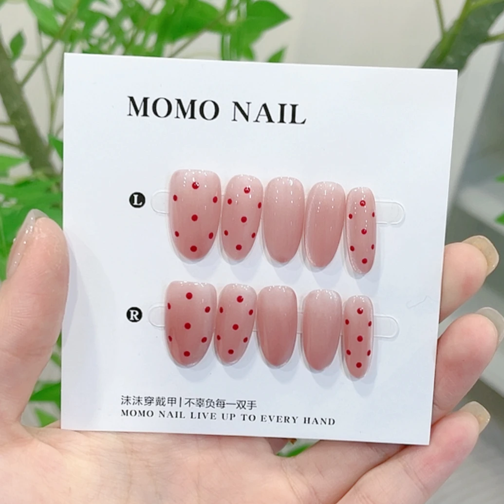 【波点玻璃珠】奈木花园轻奢设计手工穿戴甲猫眼