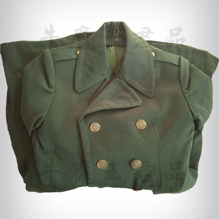 老年老式87款女士伍干部马裤呢尼毛料大衣可拆内胆正品干部大衣