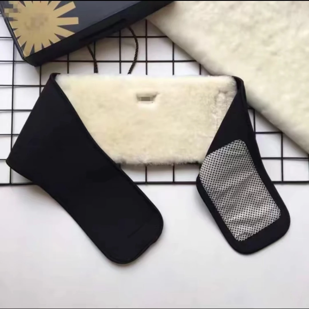 自由粘羊皮毛一体多功能可拆卸护腰腰椎保暖挡风加厚热敷大号收腹