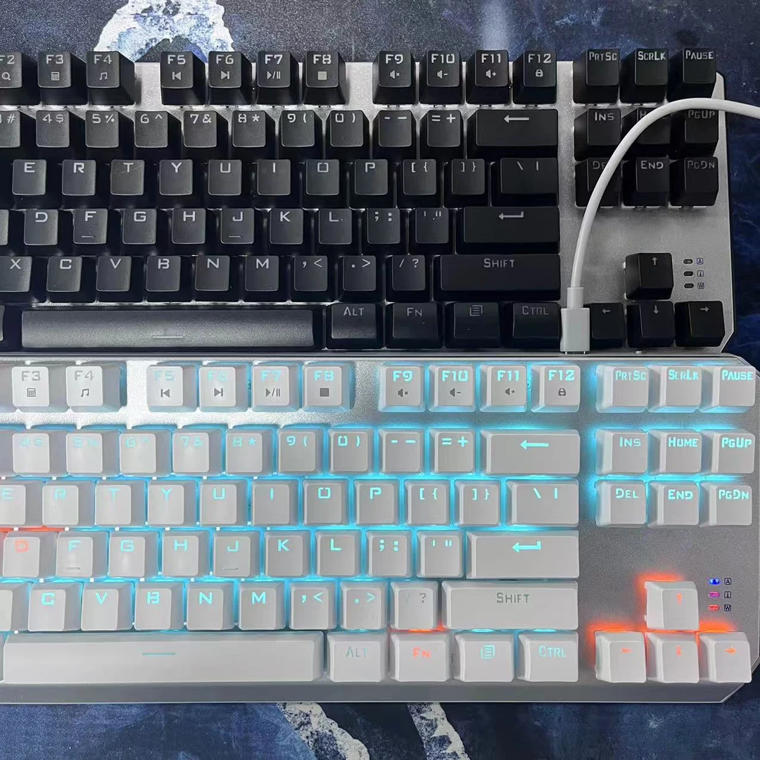 95新  F3087 机械键盘87键 Type-C接口颜色乐拍库存样品