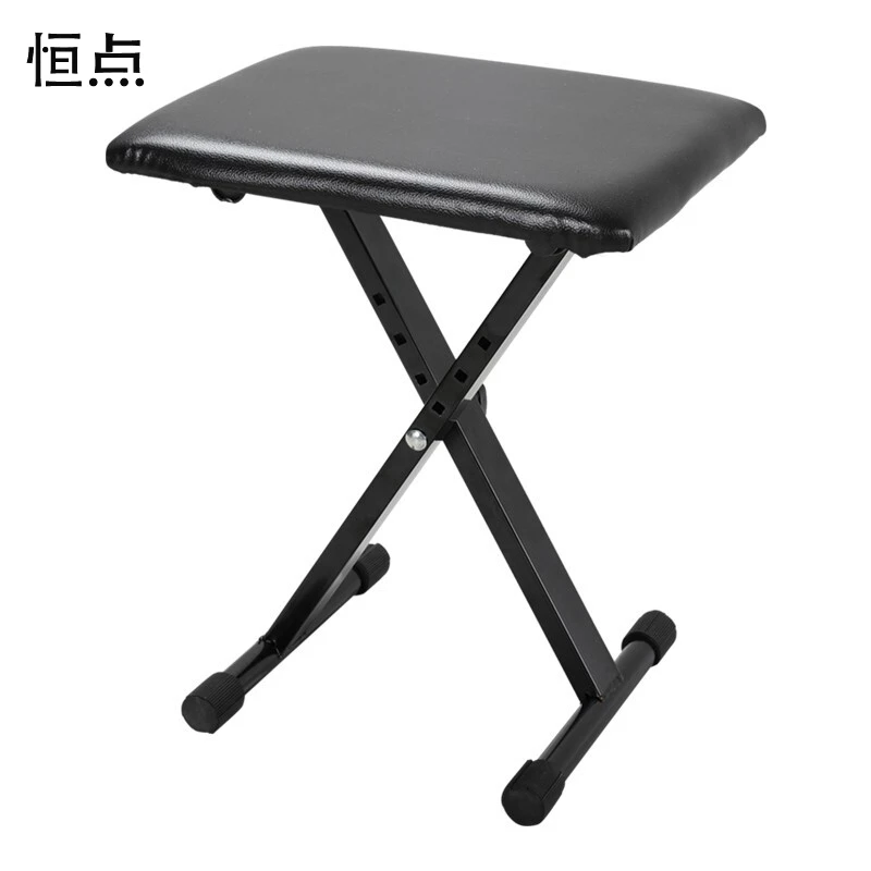 恒点琴凳 可升降折叠凳 通用单人钢琴椅古筝练习可升降调节 黑色