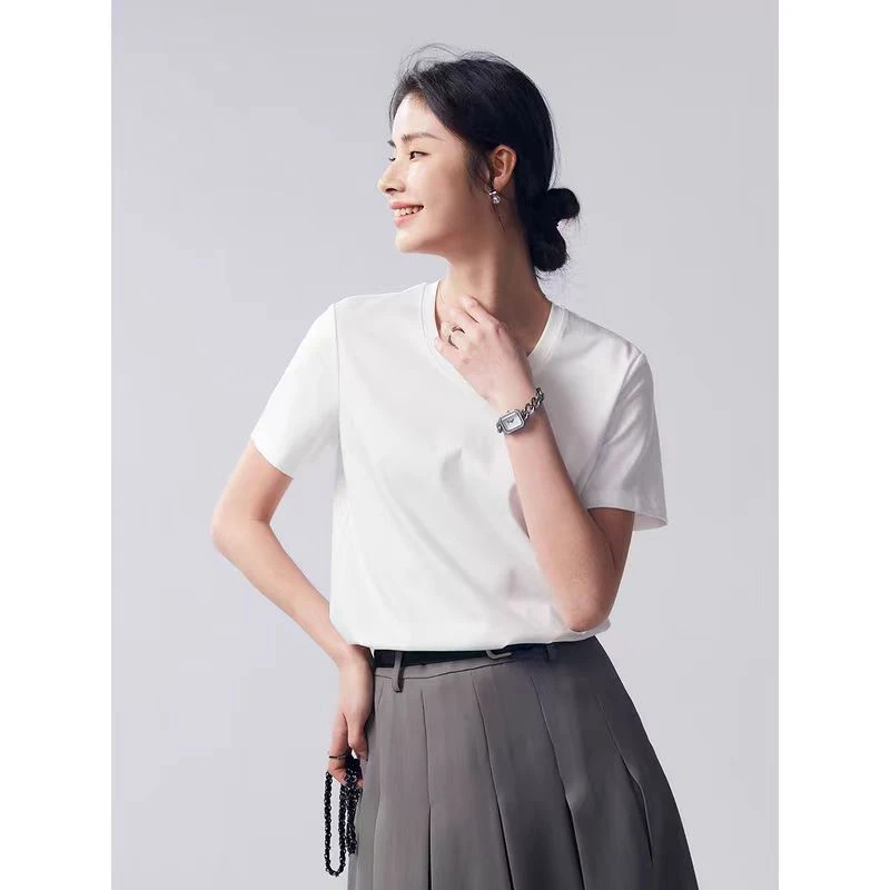 【礼盒款】莱赛尔速干短袖T恤休闲透气凉感夏运动弹力圆领百搭上衣