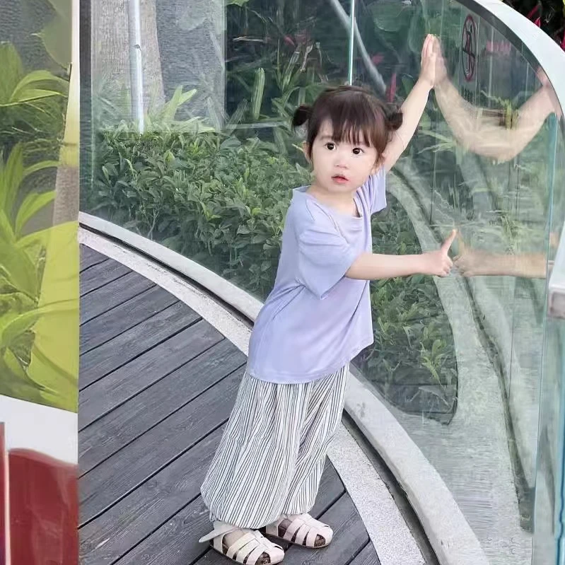 LFW  2024春夏新款儿童休闲宽松T恤  33663