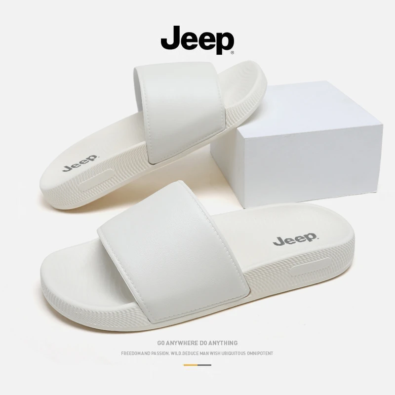 JEEP/吉普拖鞋男潮夏季外穿新款防滑男士一字拖厚底时尚沙滩凉拖