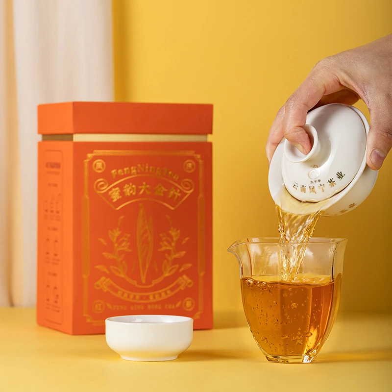 云南滇红茶特级蜜韵大金针金芽茶叶凤庆花蜜浓香2023年头采春茶