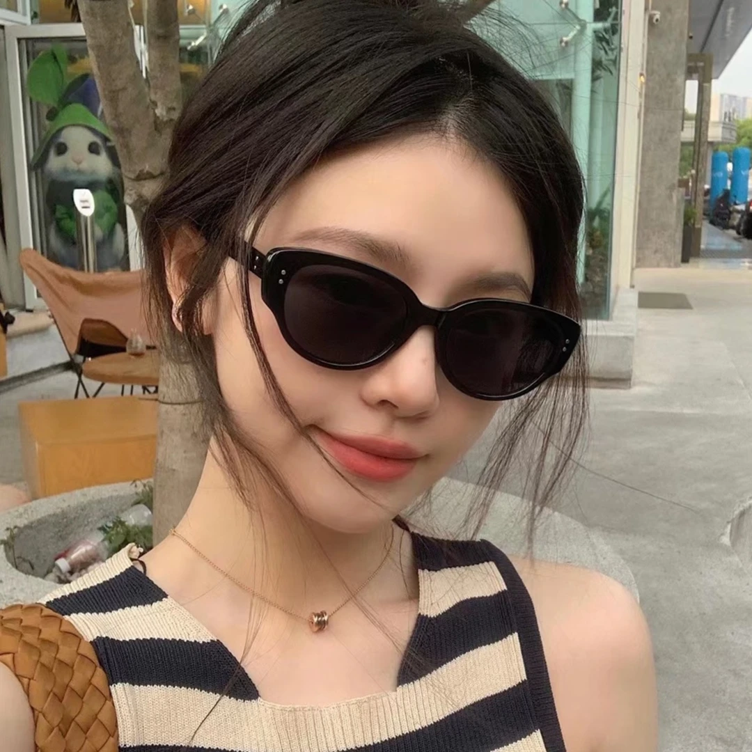 Y2K猫眼墨镜女高级感欧美小框街拍防紫外线网红时尚个性太阳镜潮