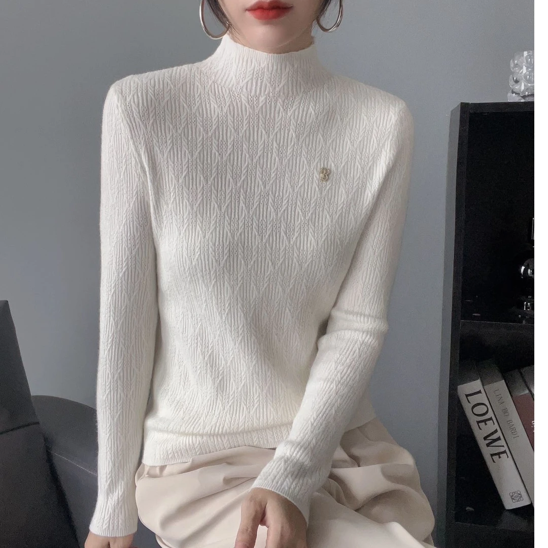 秋冬加厚高领厚毛衣保暖上衣打底衫内搭洋气针织修身长袖百搭女士