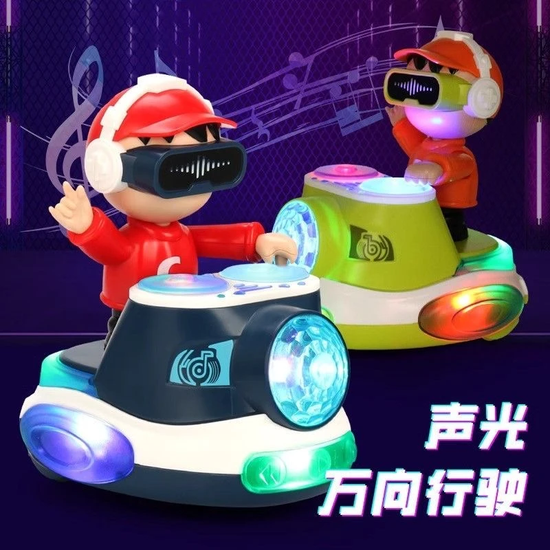 同款电动万向行驶摇滚DJ打碟电音小男孩炫酷舞台灯光音乐儿童玩具