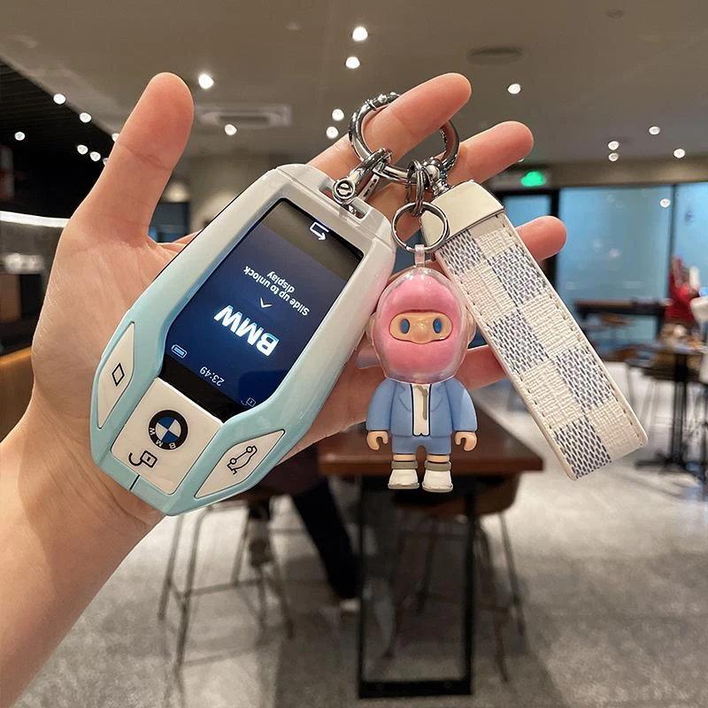 适用宝马液晶钥匙套7系740新x3x5x7x6系5系530Le车8系730扣渐变