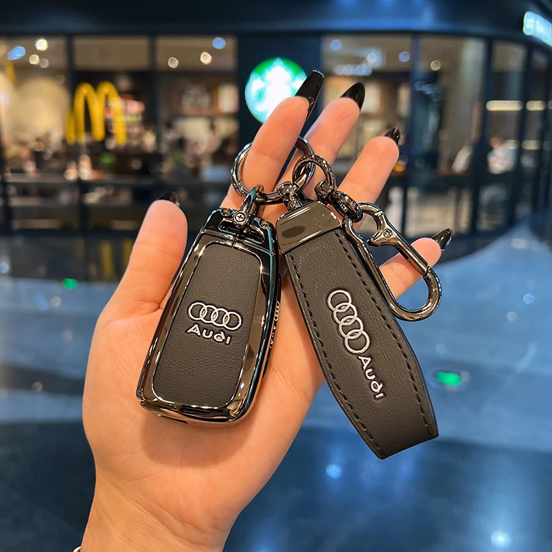奥迪A3车钥匙套折叠A1 Q3 Q2L TT保护壳老款A6 Q7 Q5金属扣包男