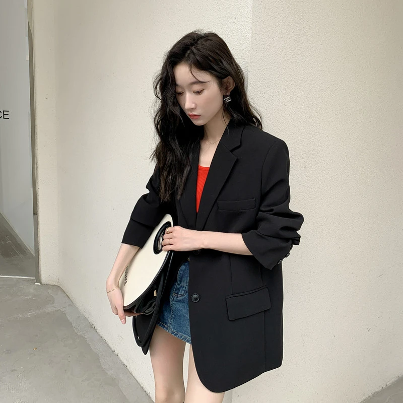 HENIMAN/恒依曼韩版宽松小个子气质显瘦西装 0768