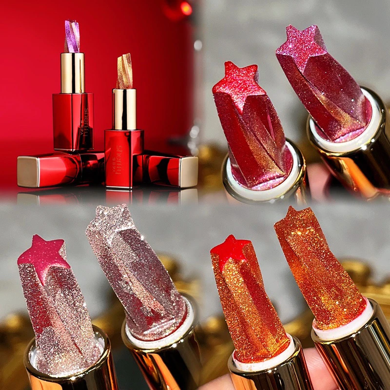 爆闪五角星滋润温变口红不易掉色