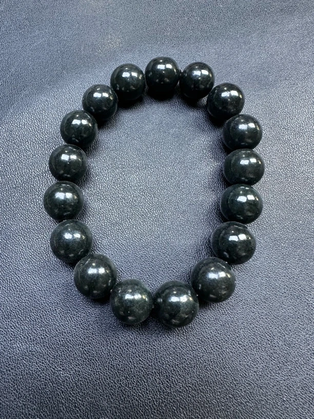 CX-和田玉黑油青时尚手串卡十二（多样性）拍一发一